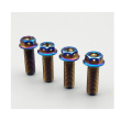 High Quality Corrosion Proof M6  Gr4.8 Gr8.8  Blue Colorful Titanium Hex Flange Head Bolts